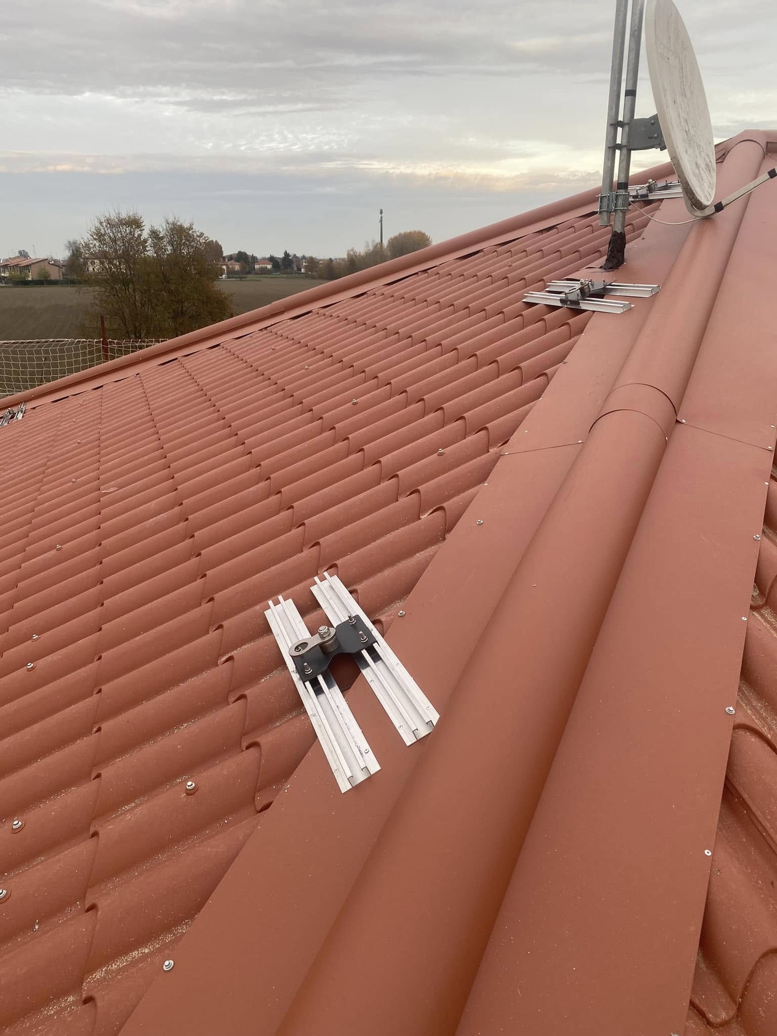 Linea vita su copertura in tegole